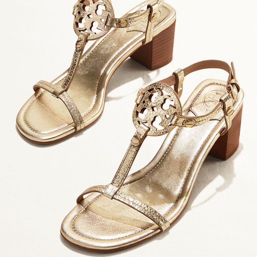 Tory Burch Metallic Gold Sandals